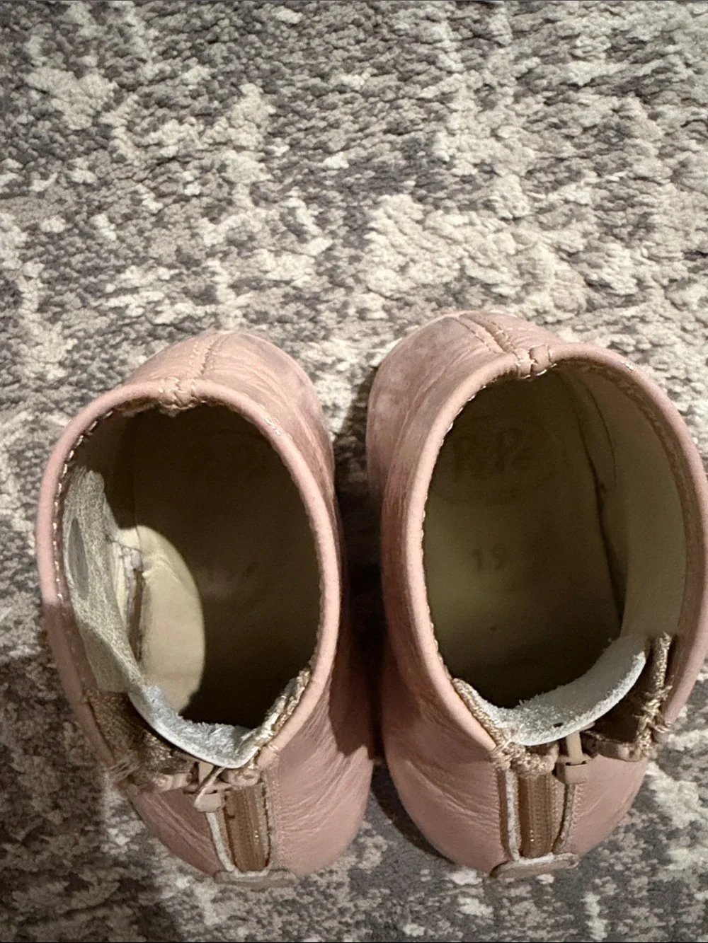 Baby Pink Front-Zip Walker Booties